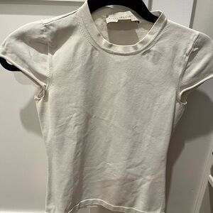 White Stella McCartney cap sleeve short sleeved top size IT 40, runs small.